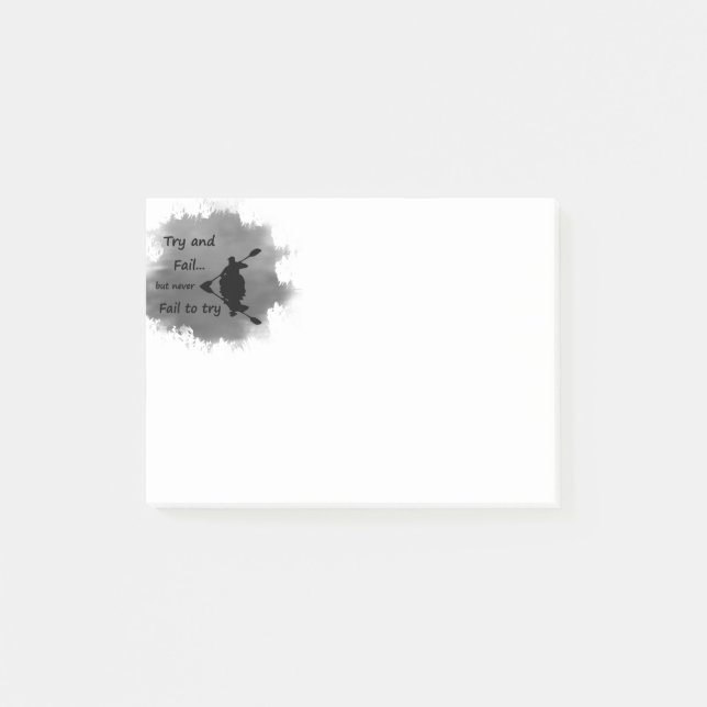 Bloco Post-it Nunca falhar em tentar o esporte de citação motiva (Frente)