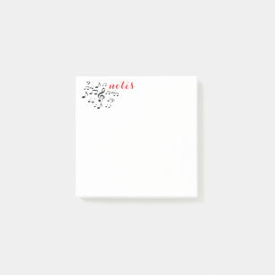 Bloco Post-it Nuvem de notas musicais engraçada