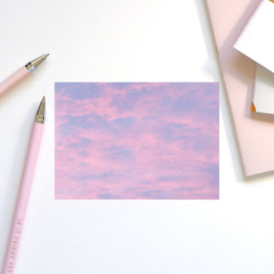 Bloco Post-it Nuvens rosa no céu azul