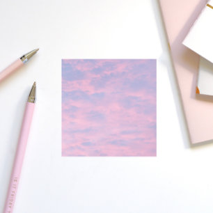 Bloco Post-it Nuvens rosa no céu azul
