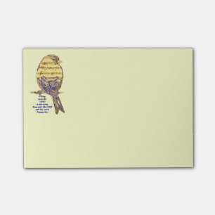 Bloco Post-it O 96:1 do salmo canta a arte do senhor Salmo