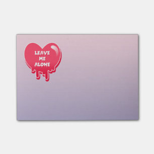 Bloco Post-it o coração melty pastel sae-me do feminismo sozin