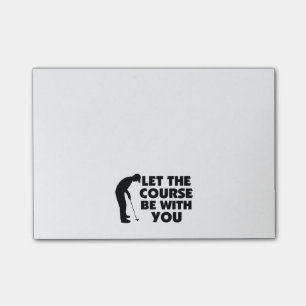 Bloco Post-it O curso seja com você que Golfing