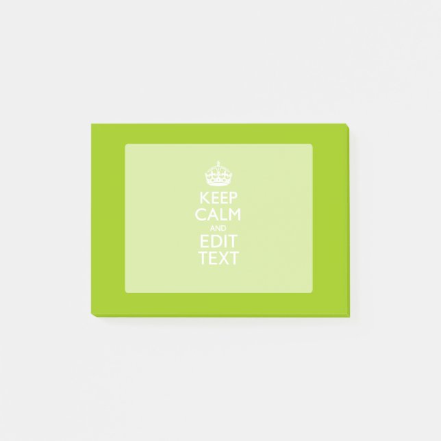 Bloco Post-it O estilo verde do Android mantem a calma e o seu (Frente)