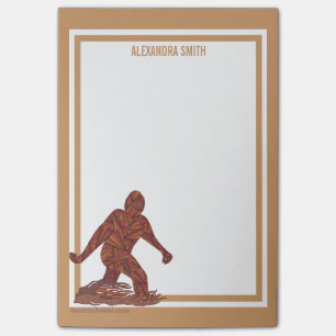 Bloco Post-it O estilo vertical de passeio de Bigfoot Squatch