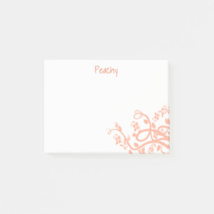 Bloco Post-it O Pastel feminino floresce videiras e sae de