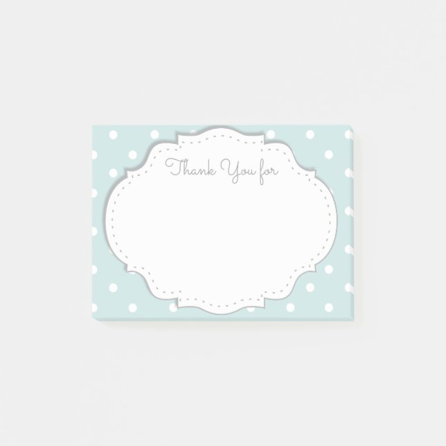 Bloco Post-it Obrigado notas pegajosas (Frente)