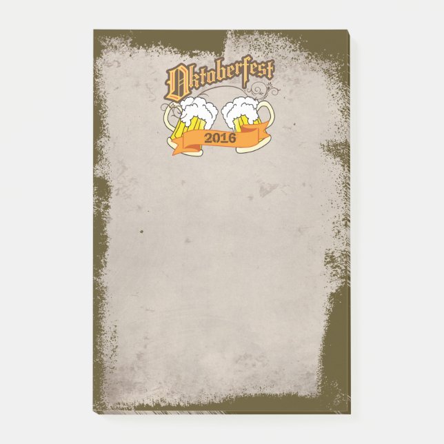 Bloco Post-it Oktoberfest Festival Alemão Beer Caneca de cerveja (Frente)
