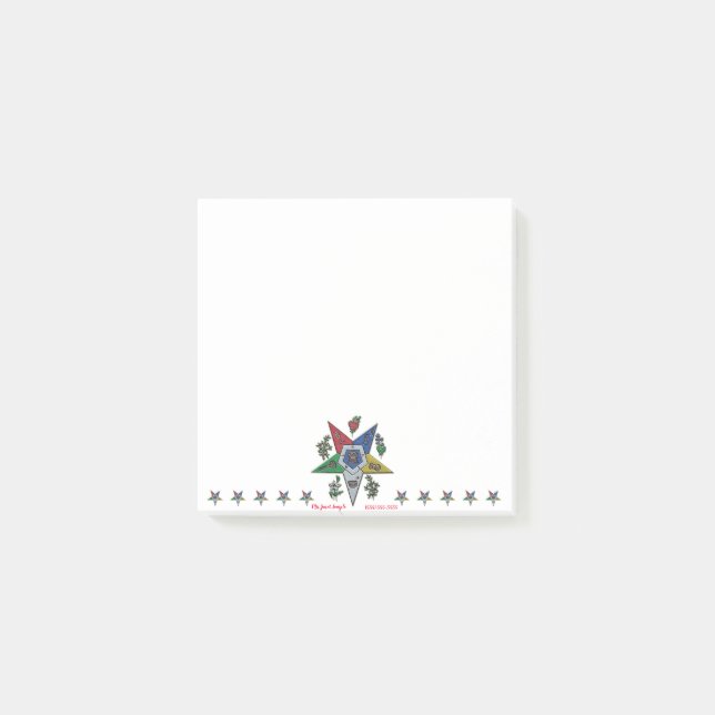 Bloco Post-it Ordem Da Estrela Oriental (Frente)