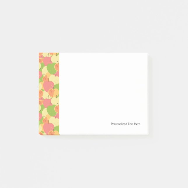 Bloco Post-it Ornamento com maçãs (Frente)