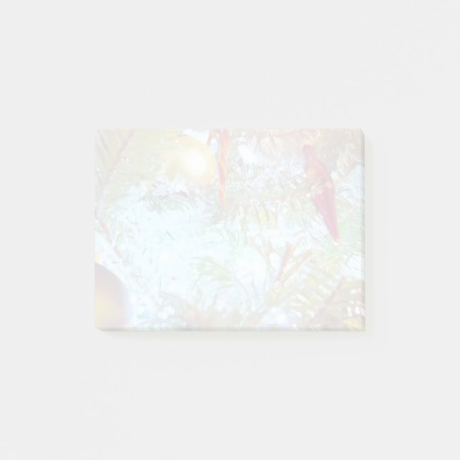 Bloco Post-it Ornamentos de Férias à Luz (Frente)