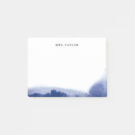 Bloco Post-it Os azuis da aguarela personalizaram notas de