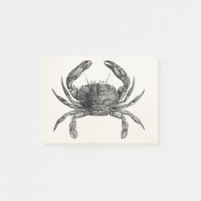 Bloco Post-it Os caranguejos da antiguidade do caranguejo do (Frente)