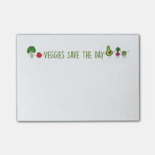 Bloco Post-it Os vegetarianos salvar as notas de post-it do dia