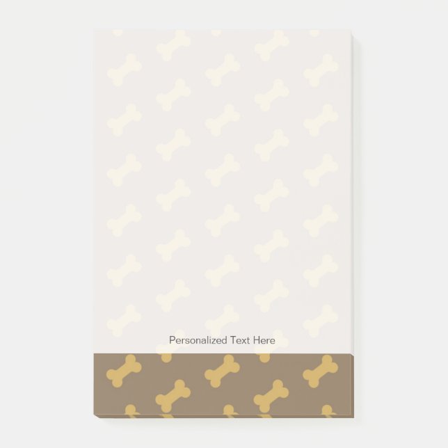 Bloco Post-it osso para textura de cão (Frente)