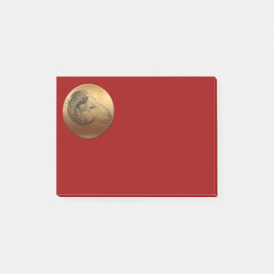 Bloco Post-it Ouro Ram Happy China Ano Novo de Ovinos 2015