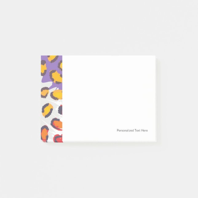 Bloco Post-it Padrão animal selvagem (Frente)