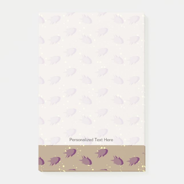 Bloco Post-it padrão com peixe 2 (Frente)