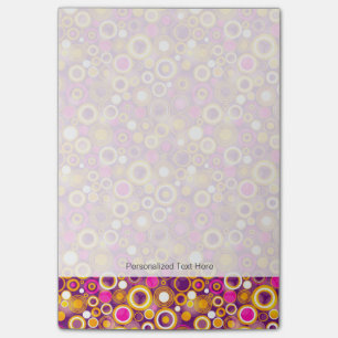 Bloco Post-it Padrão de Bolinhas violeta