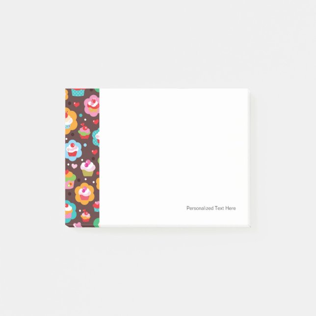 Bloco Post-it Padrão de bolo de copa (Frente)