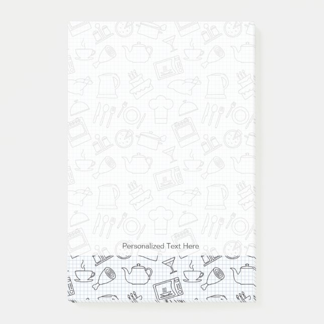 Bloco Post-it Padrão de cozinha 4 (Frente)