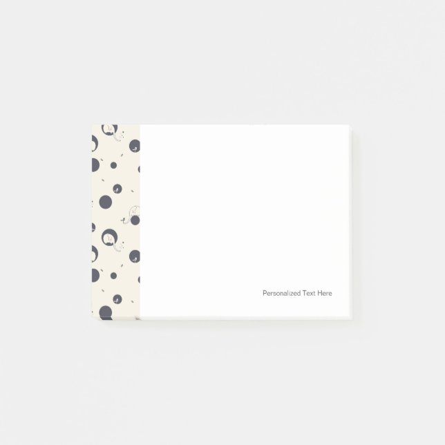 Bloco Post-it Padrão de Elefante Shy (Frente)