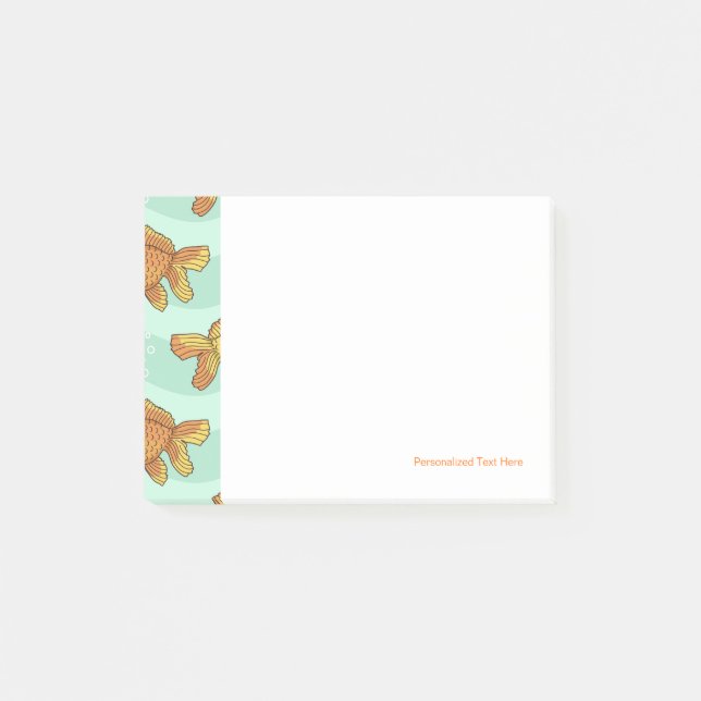 Bloco Post-it Padrão de peixe (Frente)