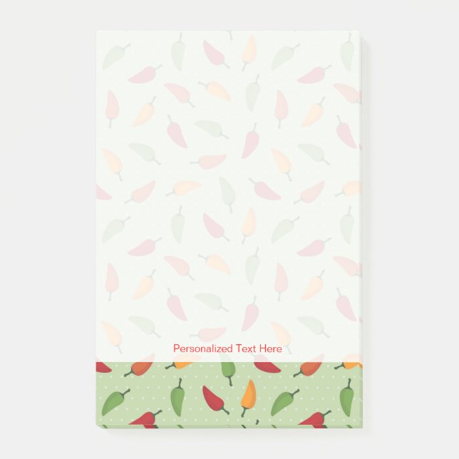 Bloco Post-it Padrão de pimenta (Frente)