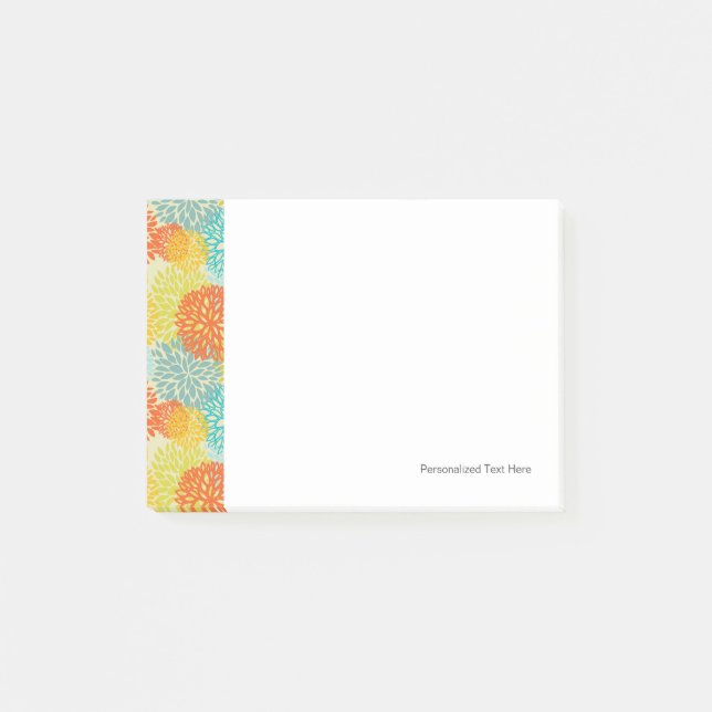 Bloco Post-it Padrão floral 3 (Frente)