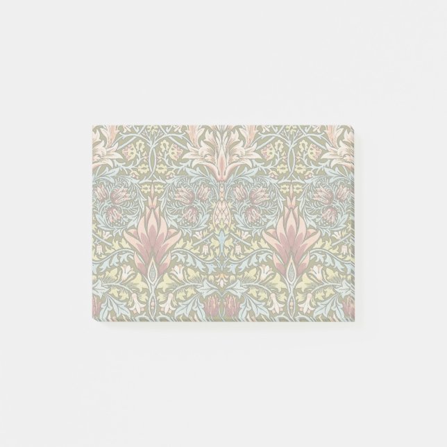 Bloco Post-it Padrão Floral Cabeça de Cobra de William Morris (Frente)