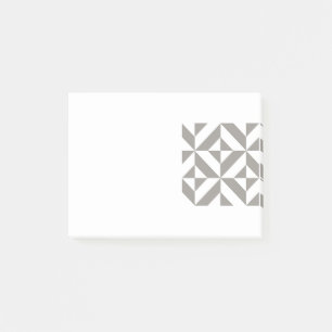 Bloco Post-it Padrão Geométrico Deco Cube da Cinza de Prata