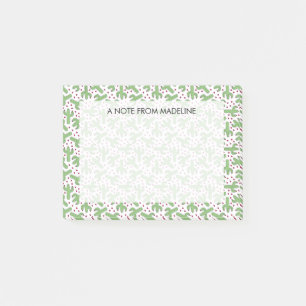 Bloco Post-it Padrão Ilustrado de Flores de Cactus e Rosa