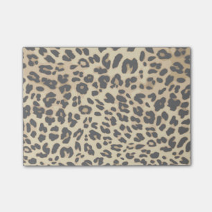 Bloco Post-it Padrão Leopard Animal Print Black/Dourado