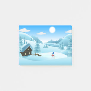 BLOCO POST-IT PAISAGEM DE INVERNO "FELIZ"