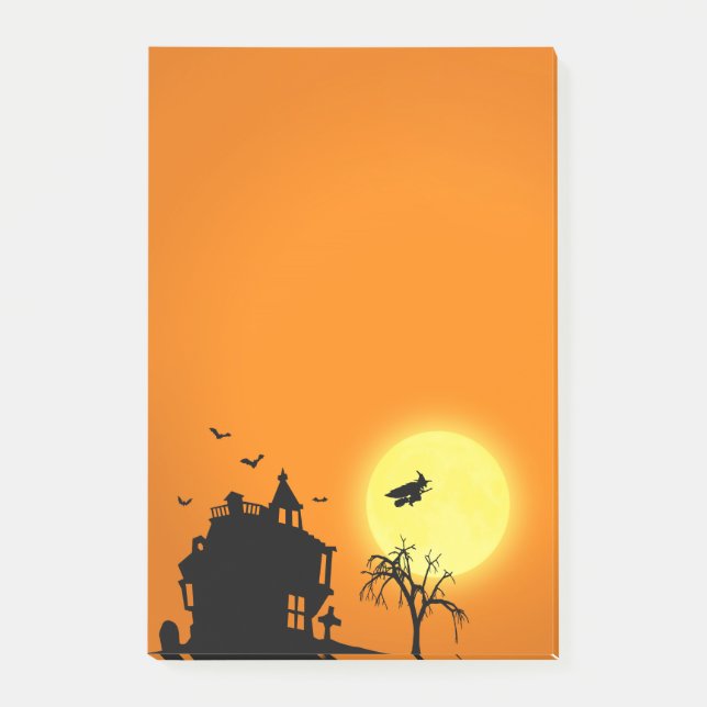 Bloco Post-it Paisagem Silhoule Feliz Halloween (Frente)