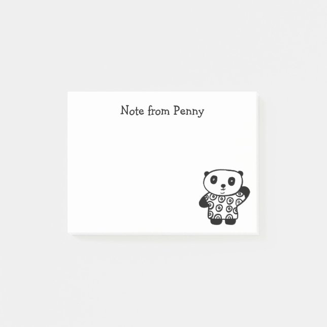 Bloco Post-it Pandy o Panda (Frente)