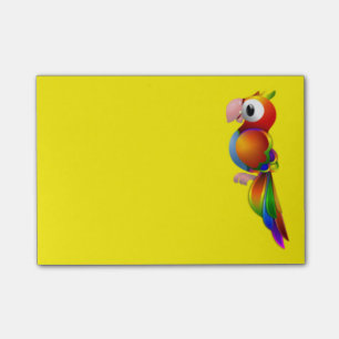 Bloco Post-it Papagaio colorido