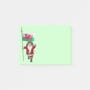 Bloco Post-it Papai Noel Com Alferes De Gales