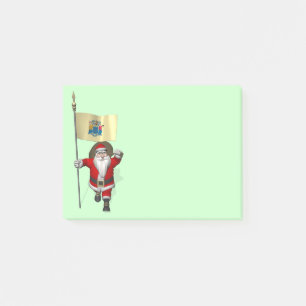 Bloco Post-it Papai Noel Com Alferes De Nova Jersey