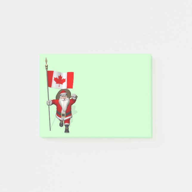 Bloco Post-it Papai Noel Com Alferes Do Canadá (Frente)