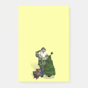 Bloco Post-it Papai Noel Em Camuflagem
