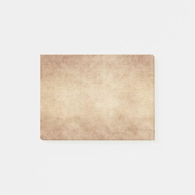 Bloco Post-it Papel neutro da antiguidade do pergaminho de Brown (Frente)