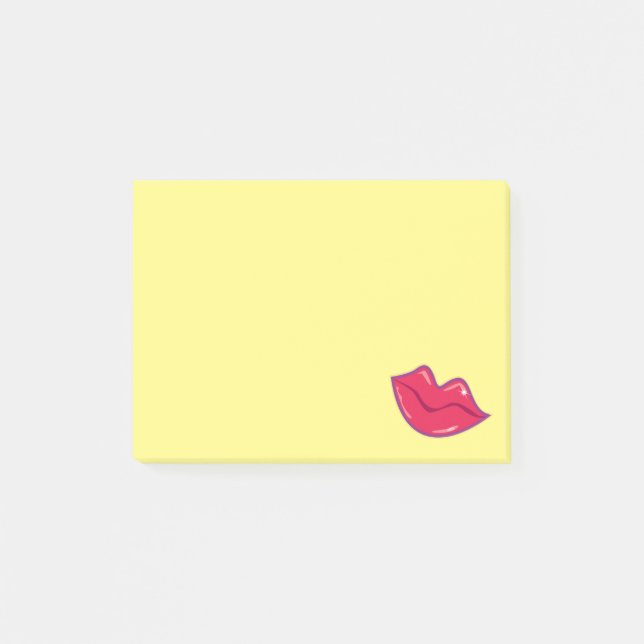 Bloco Post-it Par de Lábios vermelhos (Frente)