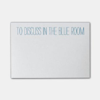 Bloco Post-it Para para ser discutido na sala azul