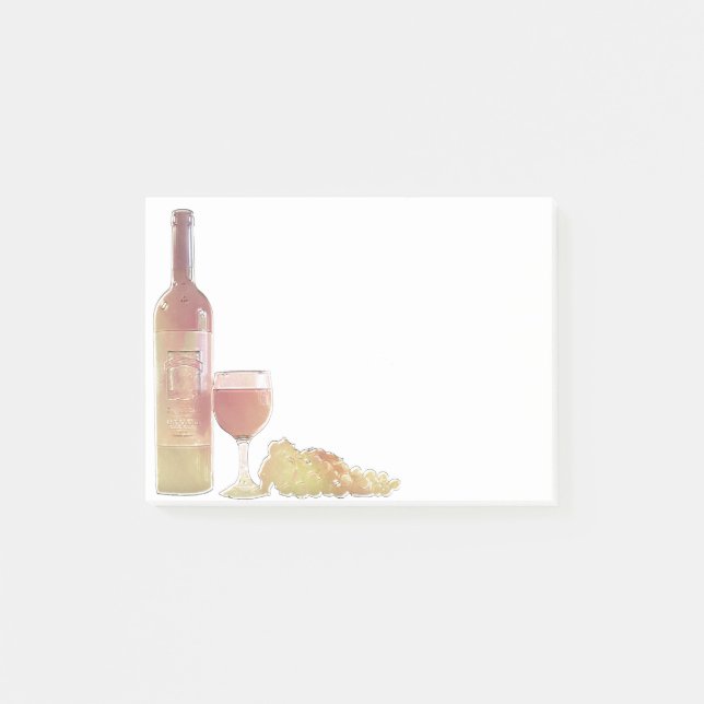 Bloco Post-it Pastel de canto do vinho (Frente)
