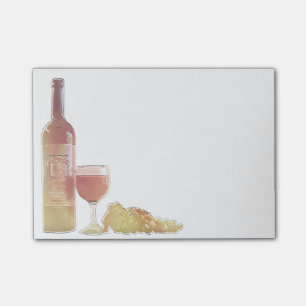 Bloco Post-it Pastel de canto do vinho
