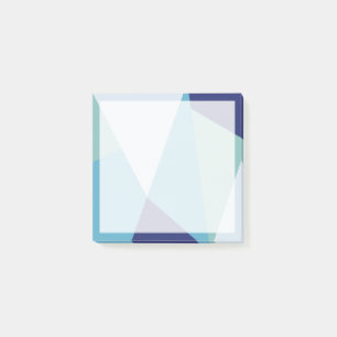 Bloco Post-it Pastel verde-marinho e azul-marinho geométrico el