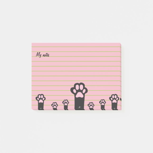 Bloco Post-it Patas do gato (Frente)