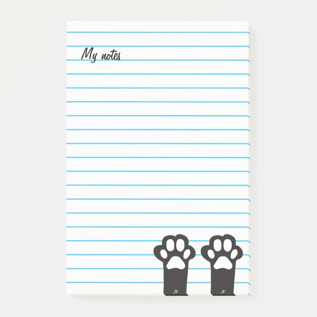 Bloco Post-it Patas do gato (Frente)