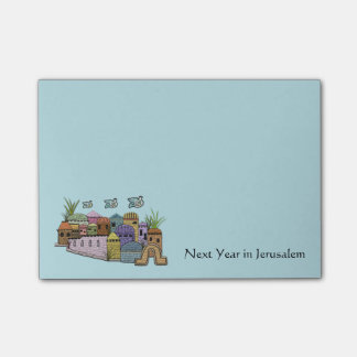 Bloco Post-it Paz sobre notas de post-it de Jerusalem